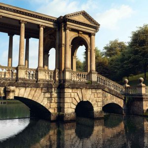 The Palladian Bridge at Prior Park (Bath UK)